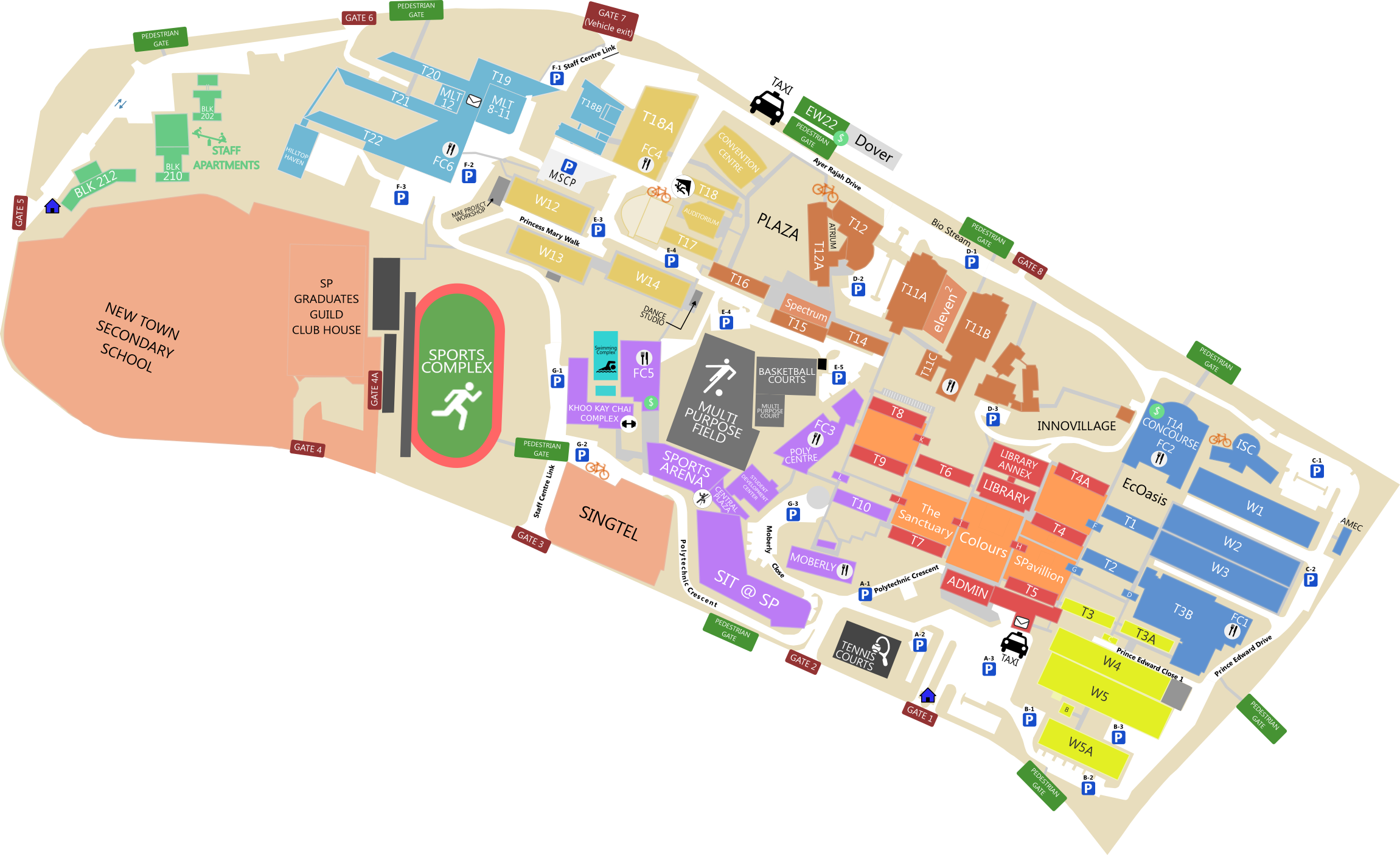 level 1 level 2 south coast plaza map