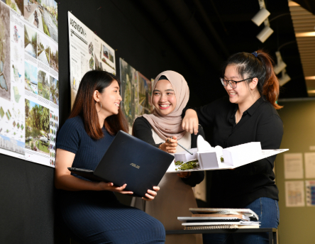 Group of DLA Students Discussing Project