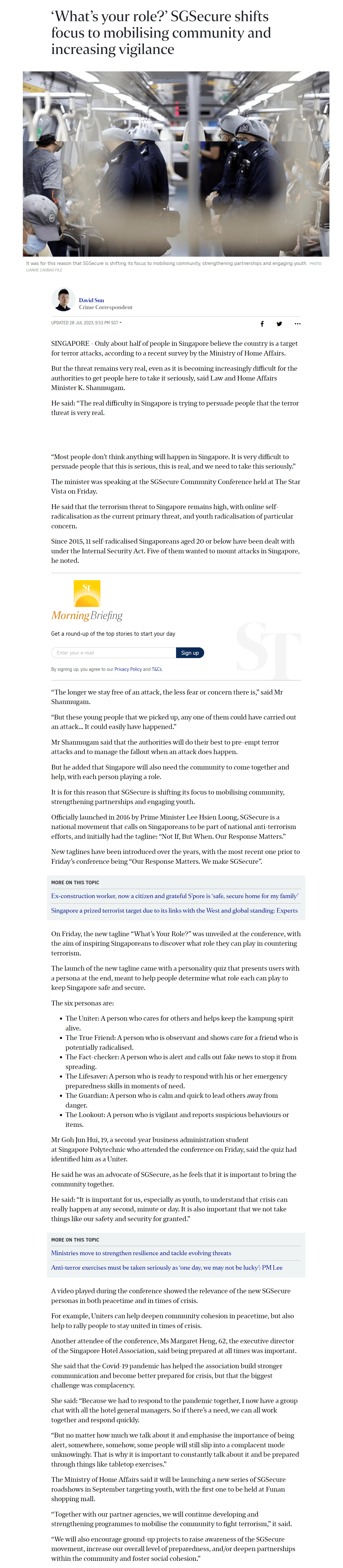 FireShot Capture 199 - ‘What’s your role_’ SGSecure shifts focus to mobilising community and_ - www.straitstimes.com