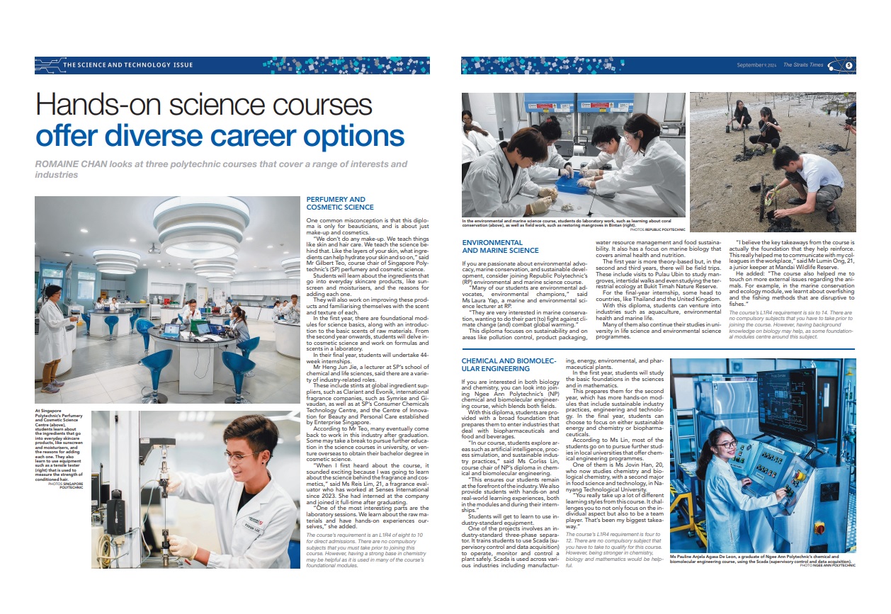 Hands-on science courses offer diverse career options