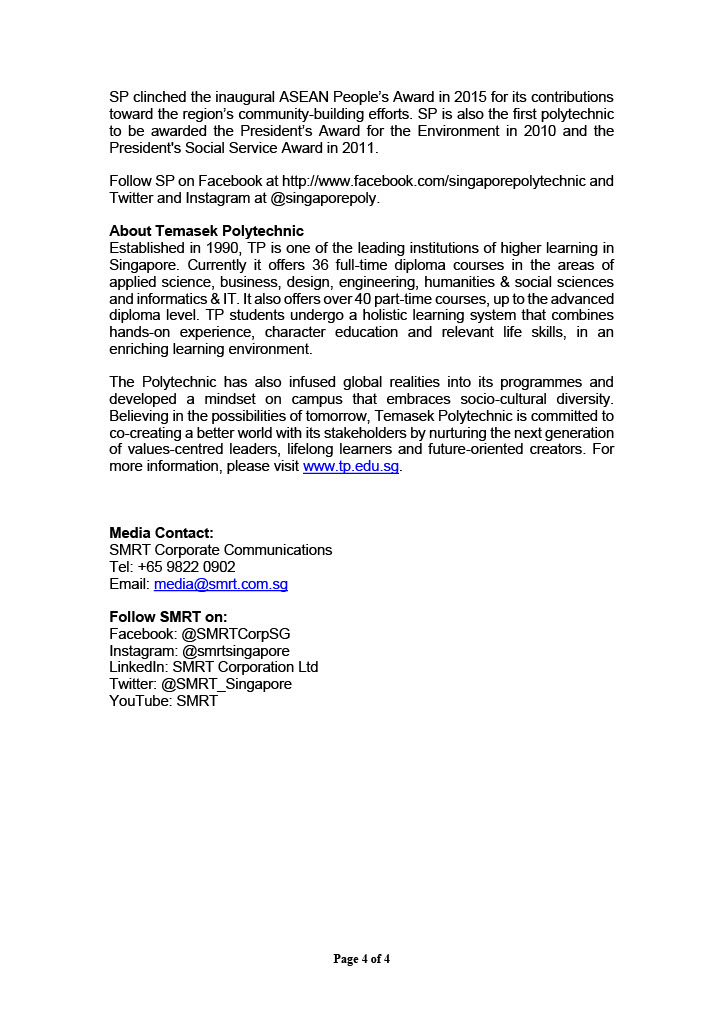 Media Release - SMRT Trains MOU with 5 Polytechnics no embargo1024_4