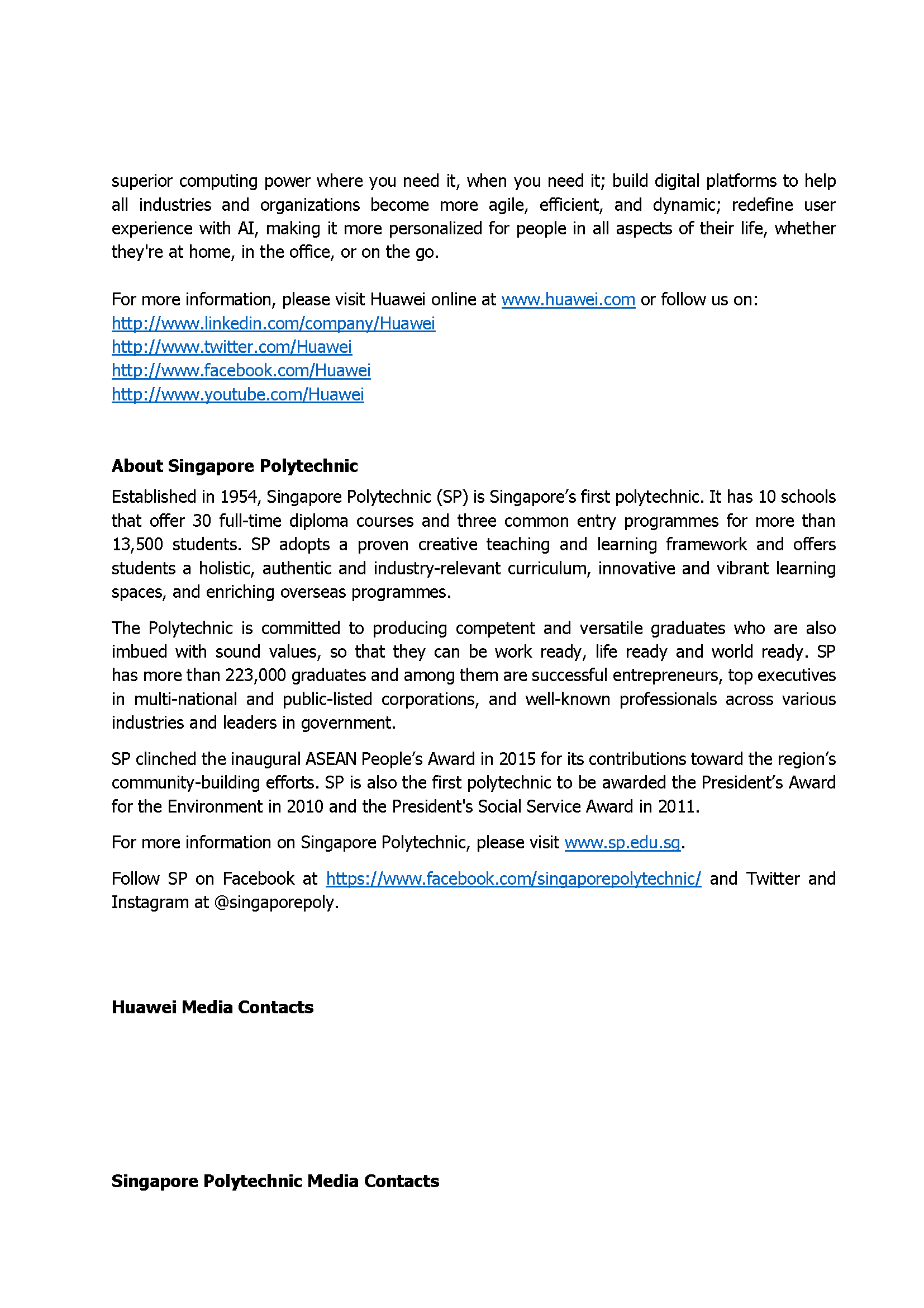 Press Release - Huawei and Singapore Polytechnic Launch AI and Cloud Services Programme to upskill and enhance employability for Singaporeans_19052022_Page_3