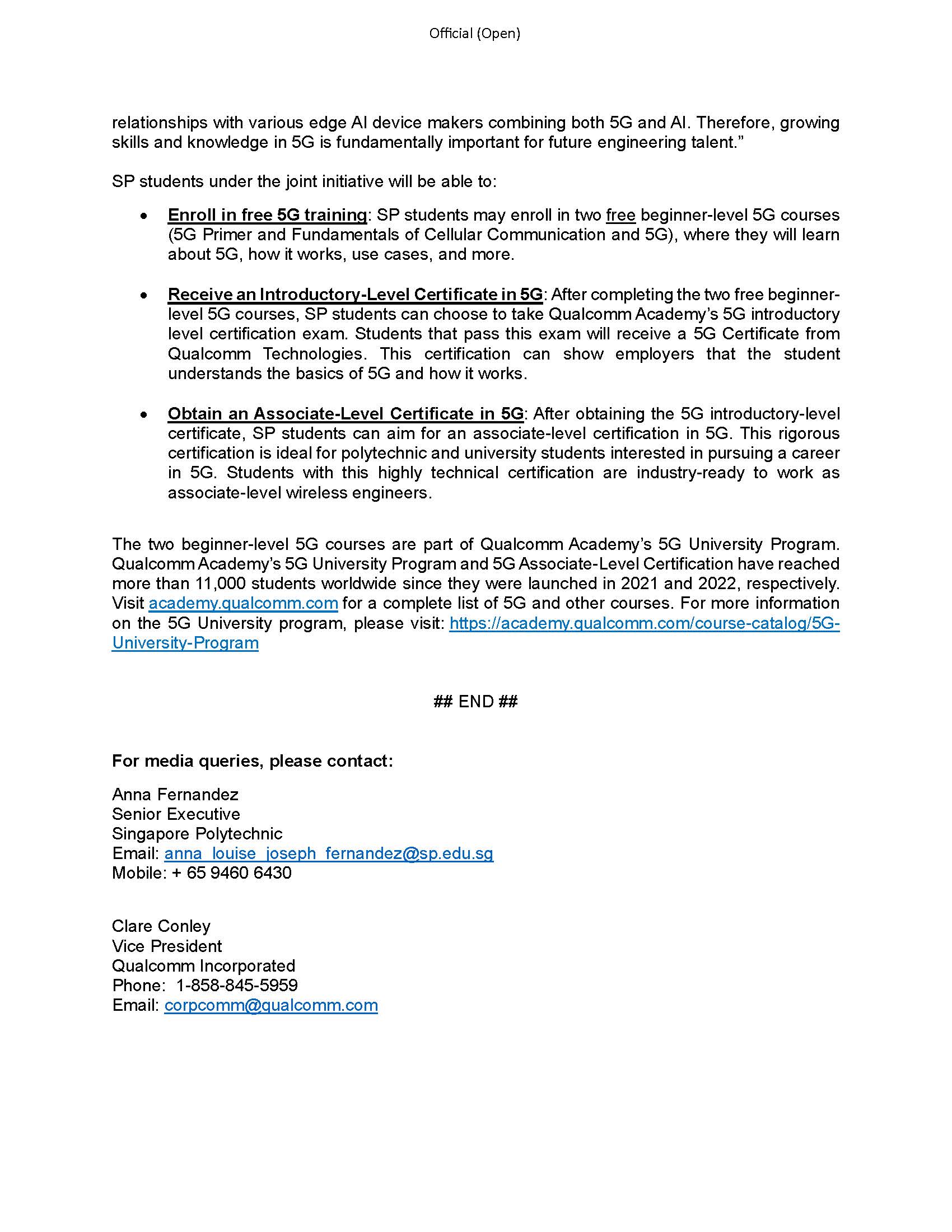 Singapore Polytechnic and Qualcomm Technologies Bring Premier 5G Training to Singapore_2