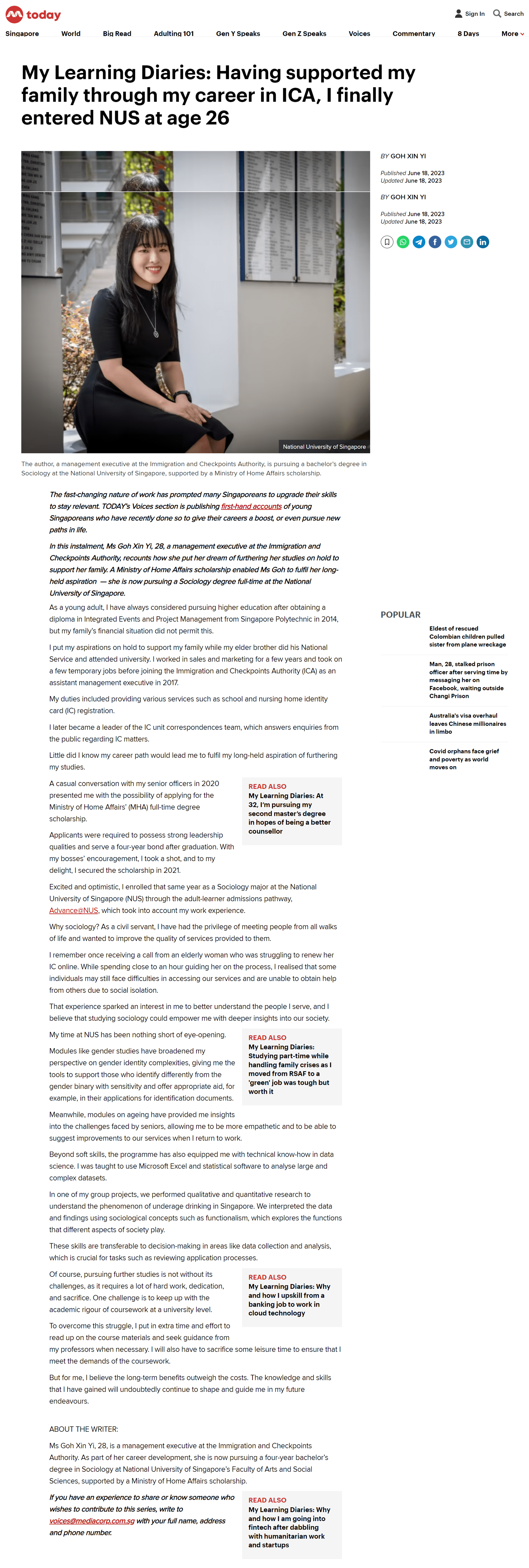 Today - My Learning Diaries_ Having supported my family through my career in