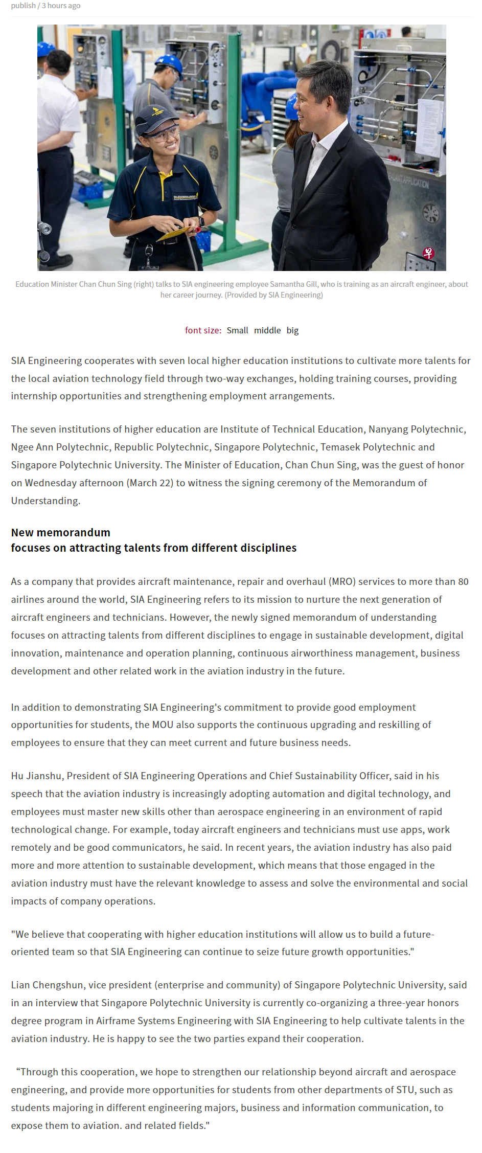 ZB, Provide training and internships to strengthen employment arrangement