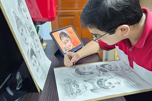 Chemical Engineering alumnus sketched tribute to Indian classical dance