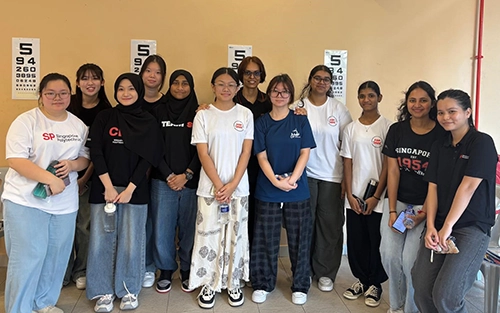 SP Optometry students volunteer at the Hindu Endowments Board - MediaCorp Health Festival 2025