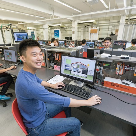 Student in classroom