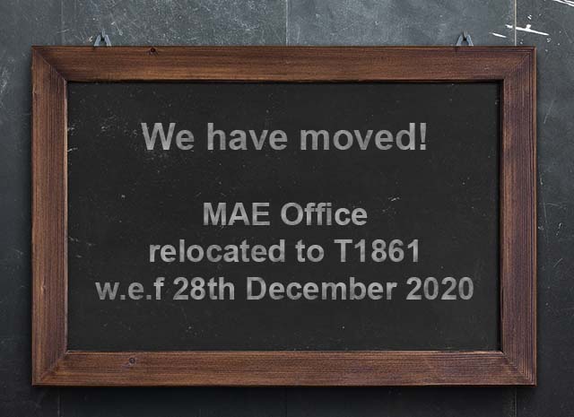 MAE office had moved