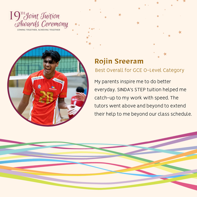 Rojin Sreeram SINDA's recipient