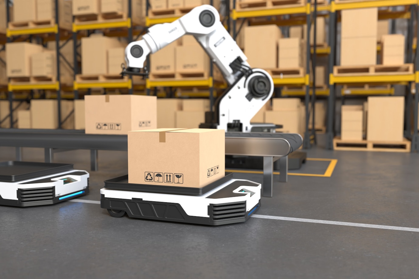 robot-arm-picks-up-box
