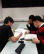 Students studying together