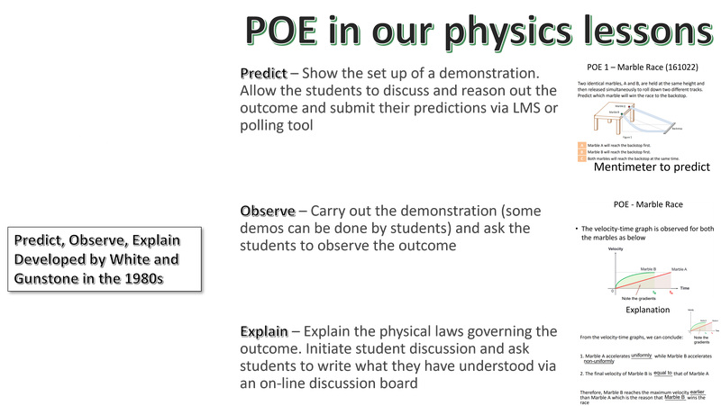 Predict, Observe, Explain in physics lessons