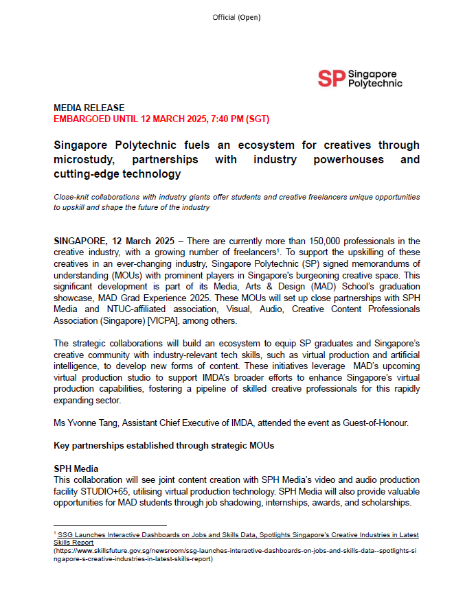 MAD Graduation Show Press Release