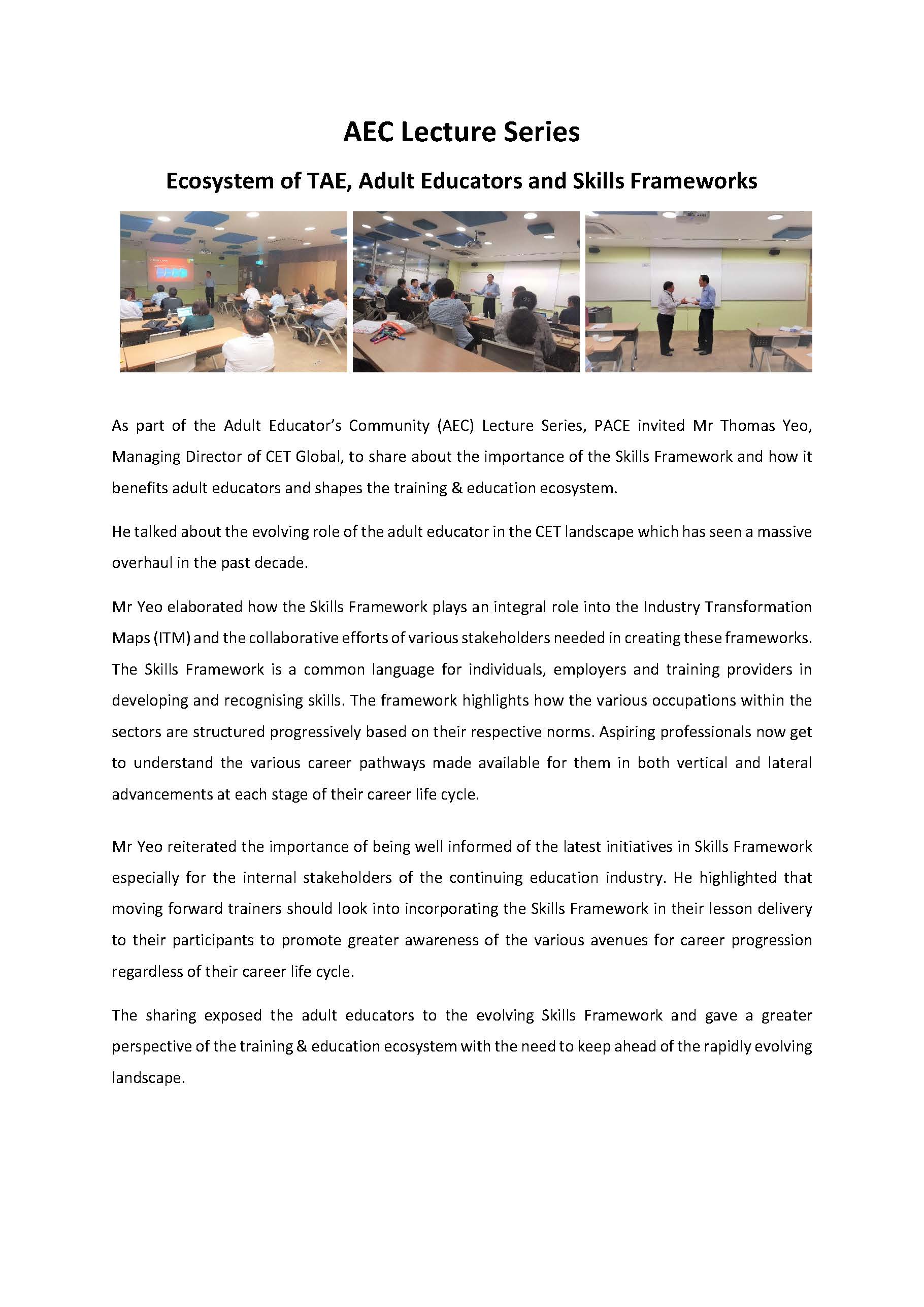 AEC2017 TAE Ecosystem and Skills Framework