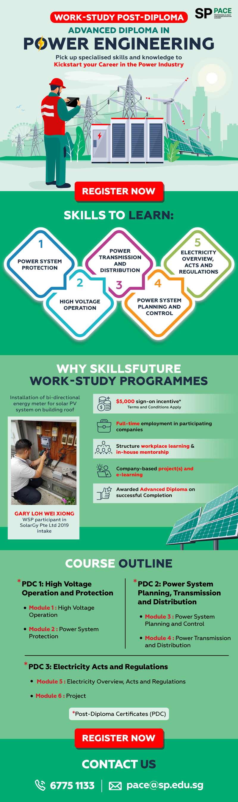 Kickstart your Career in the Power Industry with our Industry-Recognised Work-Study Post-Diploma (Advanced Diploma in Power Engineering)