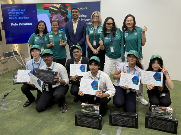 Cognizant x Aston Martin F1 GenAI Idea SoC students at at Cognizant x Aston Martin F1 GenAI Idea-thon 2026