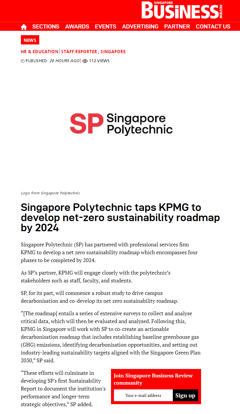 FireShot Capture 193 - Singapore Polytechnic taps KPMG to develop net-zero sustainability ro_ - sbr.com.sg