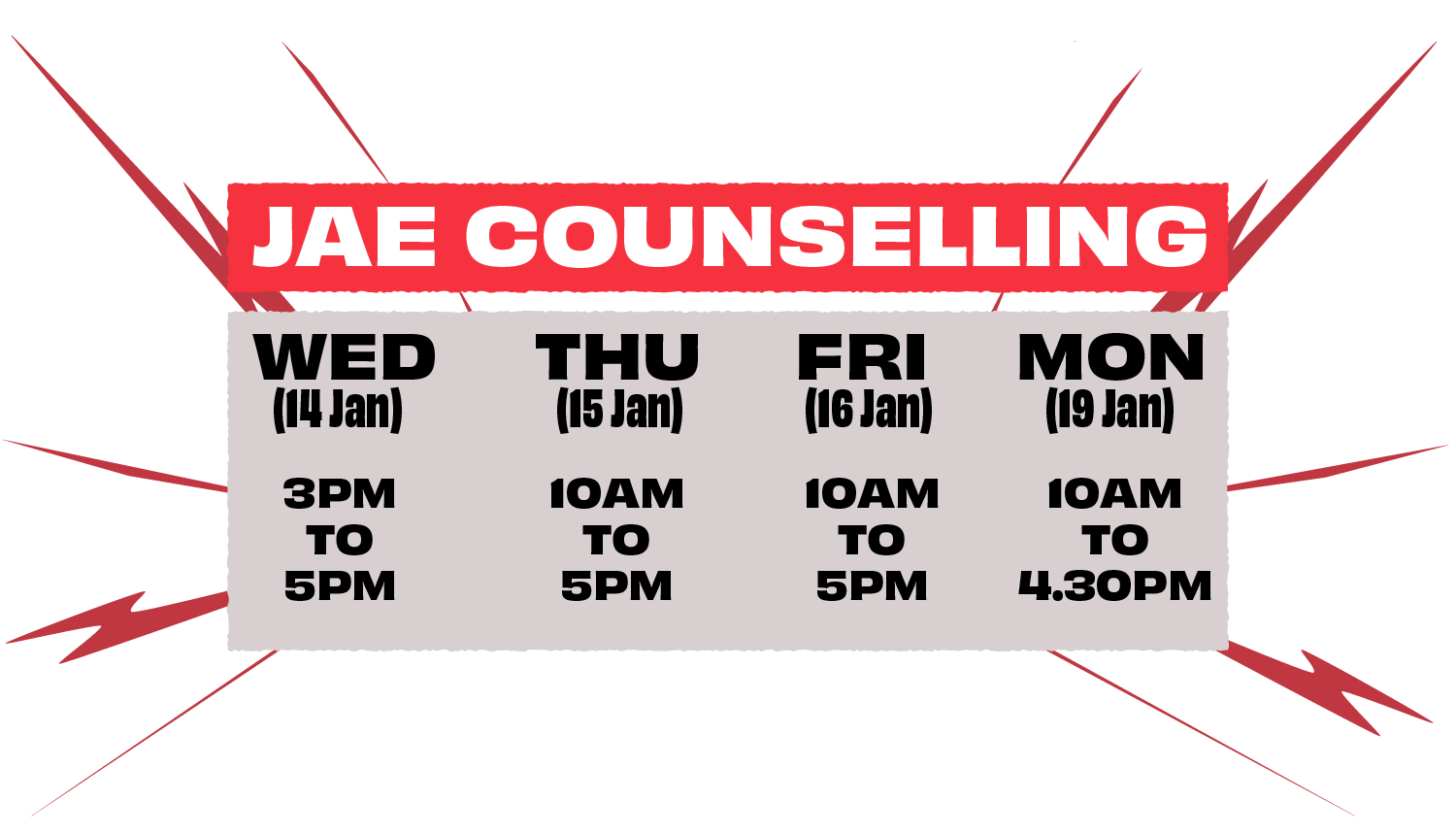 Joint Admissions Exercise 2026 Counselling Schedule
