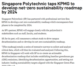 SP taps KPMG to develop net-zero sustainability roadmap by 2024